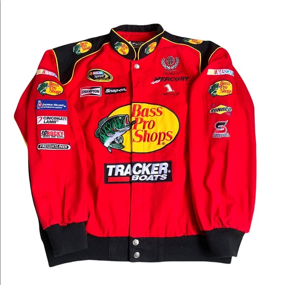 NASCAR Chase Authentic Drivers Line Bass Pro Shop Button Jacket. Size XL - Picture 3 of 10